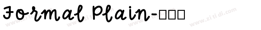 Formal Plain字体转换